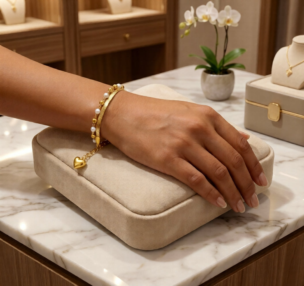 Bransoletka Snake Chain Pearl