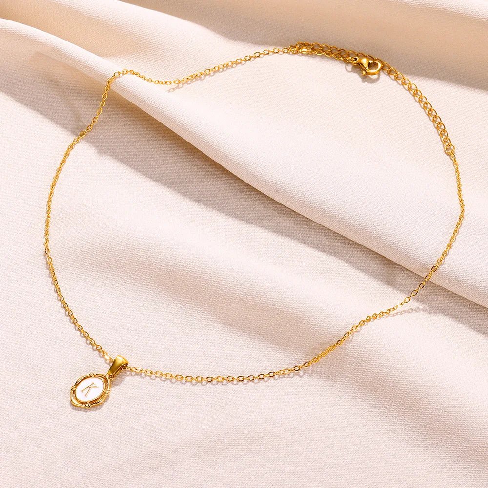 Naszyjnik Locket Złoty z Literą