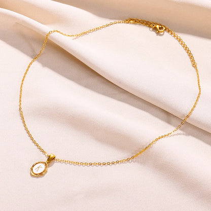 Naszyjnik Locket Złoty z Literą