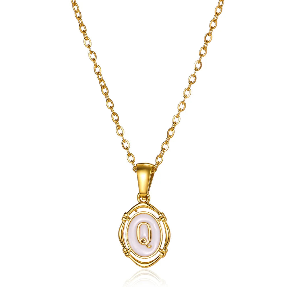 Naszyjnik Locket Złoty z Literą