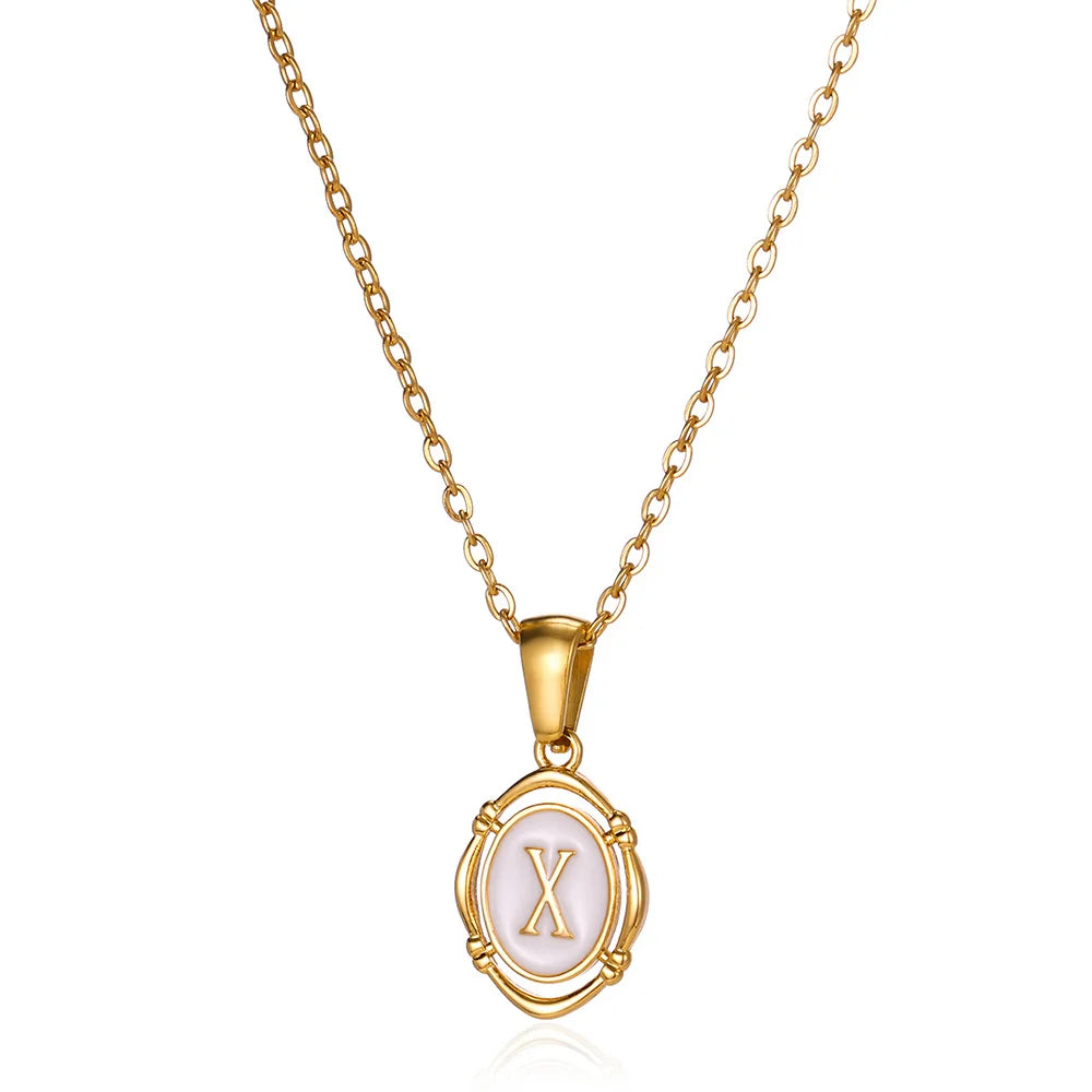 Naszyjnik Locket Złoty z Literą