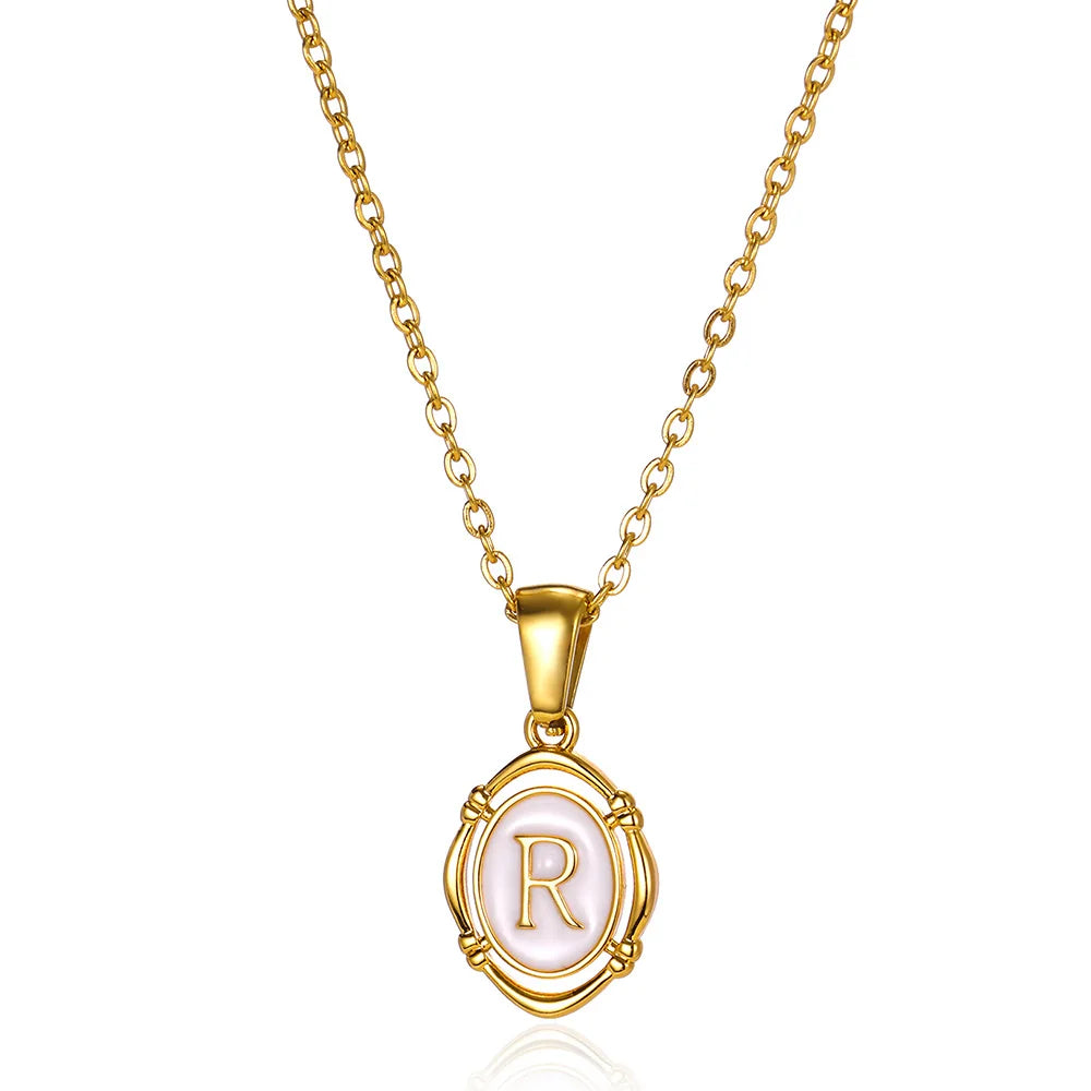 Naszyjnik Locket Złoty z Literą