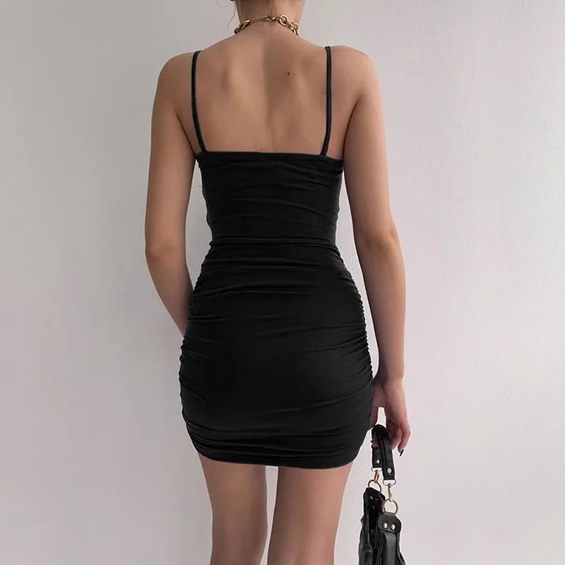Sukienka Mini Bodycon z Wycięciami