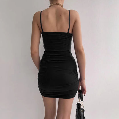 Sukienka Mini Bodycon z Wycięciami