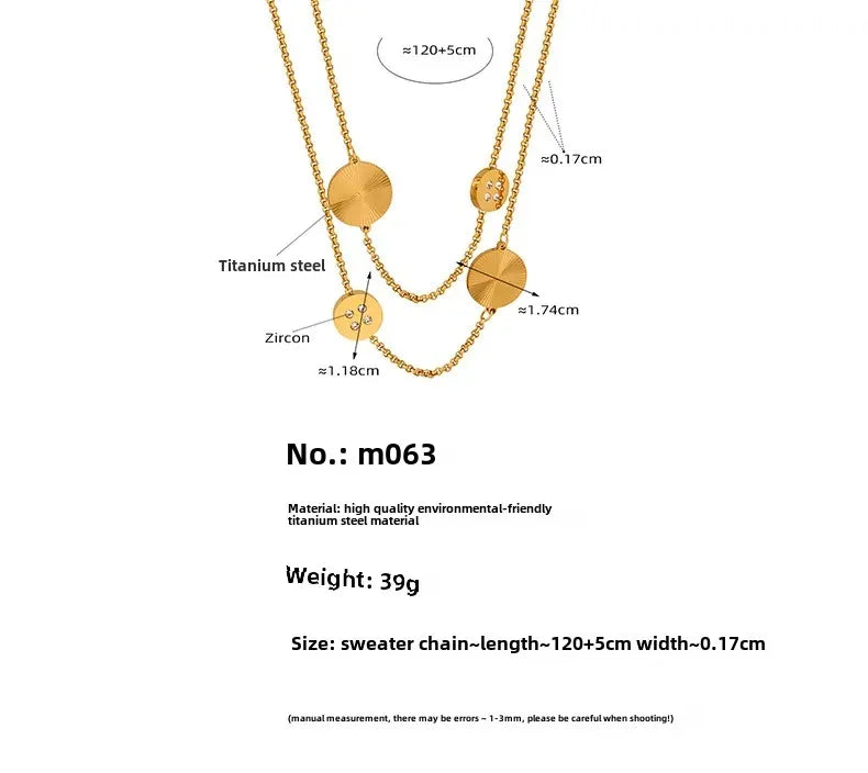 Naszyjnik Multi Layer Coin