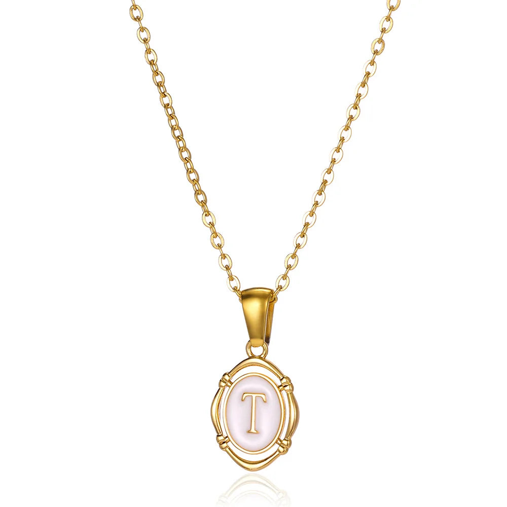 Naszyjnik Locket Złoty z Literą