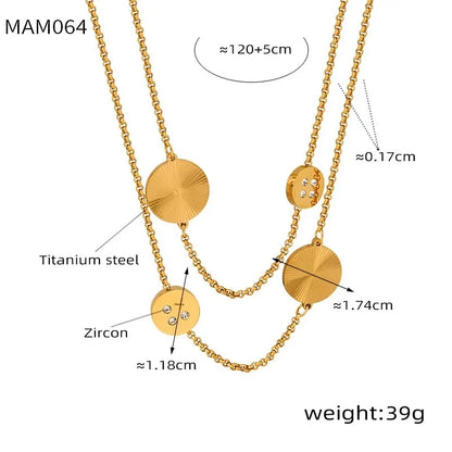 Naszyjnik Multi Layer Coin