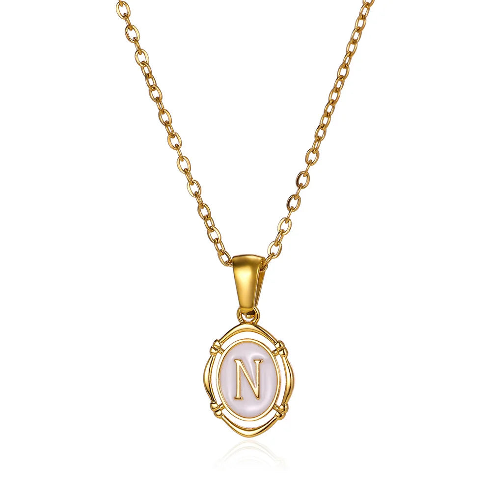 Naszyjnik Locket Złoty z Literą