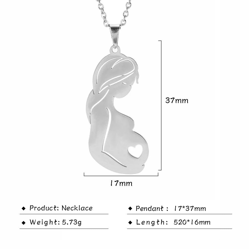 Father Necklace Mother Day Baby Child Family Love Chain Mom Dad Kid New Born Gift For Women Men Stainless Steel Pendant Jewelry