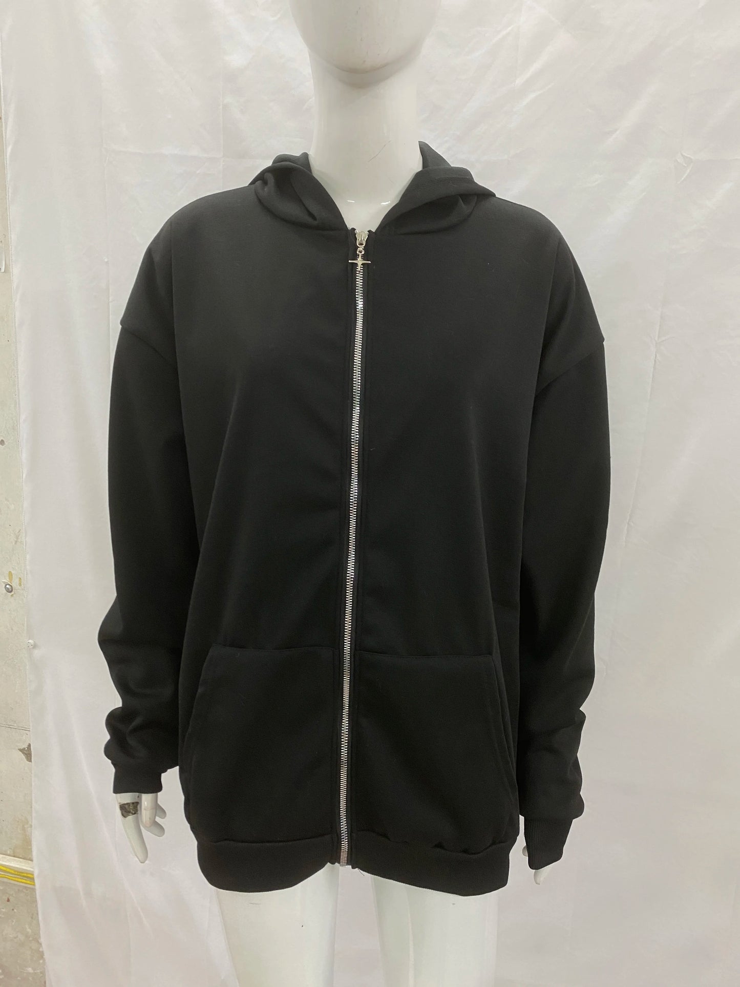 Unisex hoodie hooded sweatshirt with leopard print lining pocket, loose cardigan, zipper sweatshirt, streetwear style