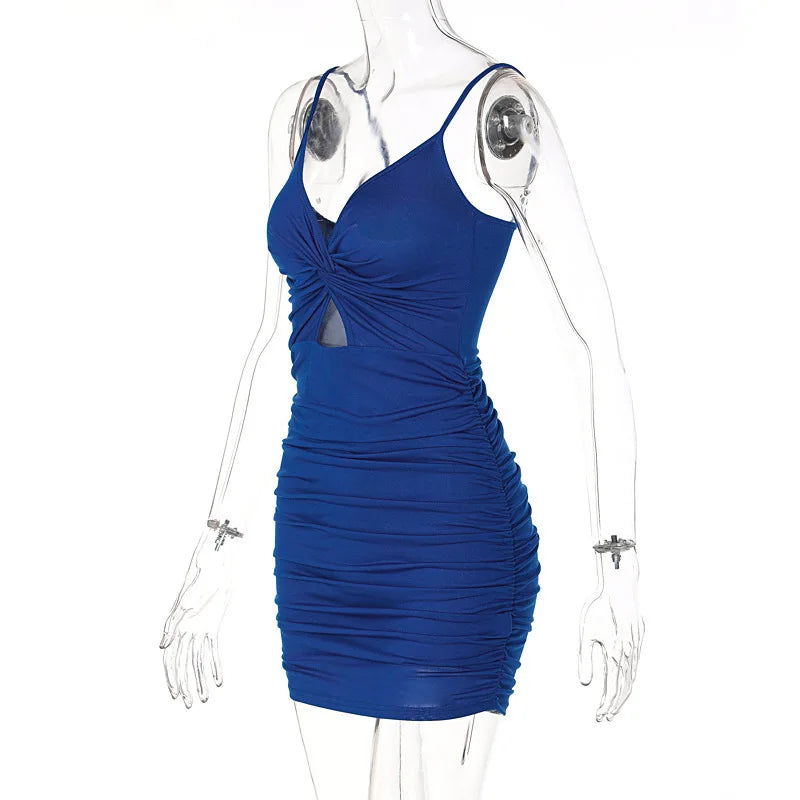 Sukienka Mini Bodycon z Wycięciami