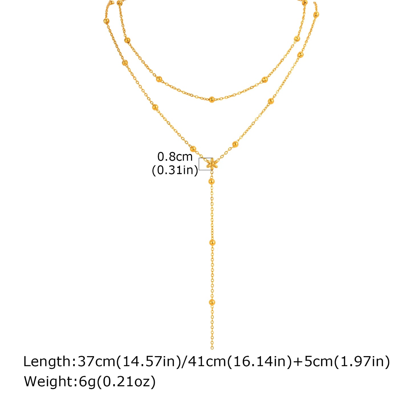 Naszyjnik Podwójny Lariat Choker