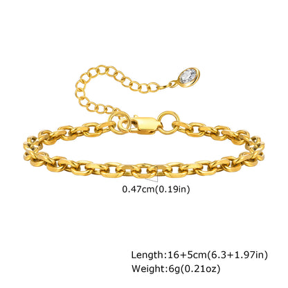 Non Tarnish Stainless Steel Bracelet Stackable for Women, Thin Herribone Chain Bracelet Waterproof Gold Plated Jewelry
