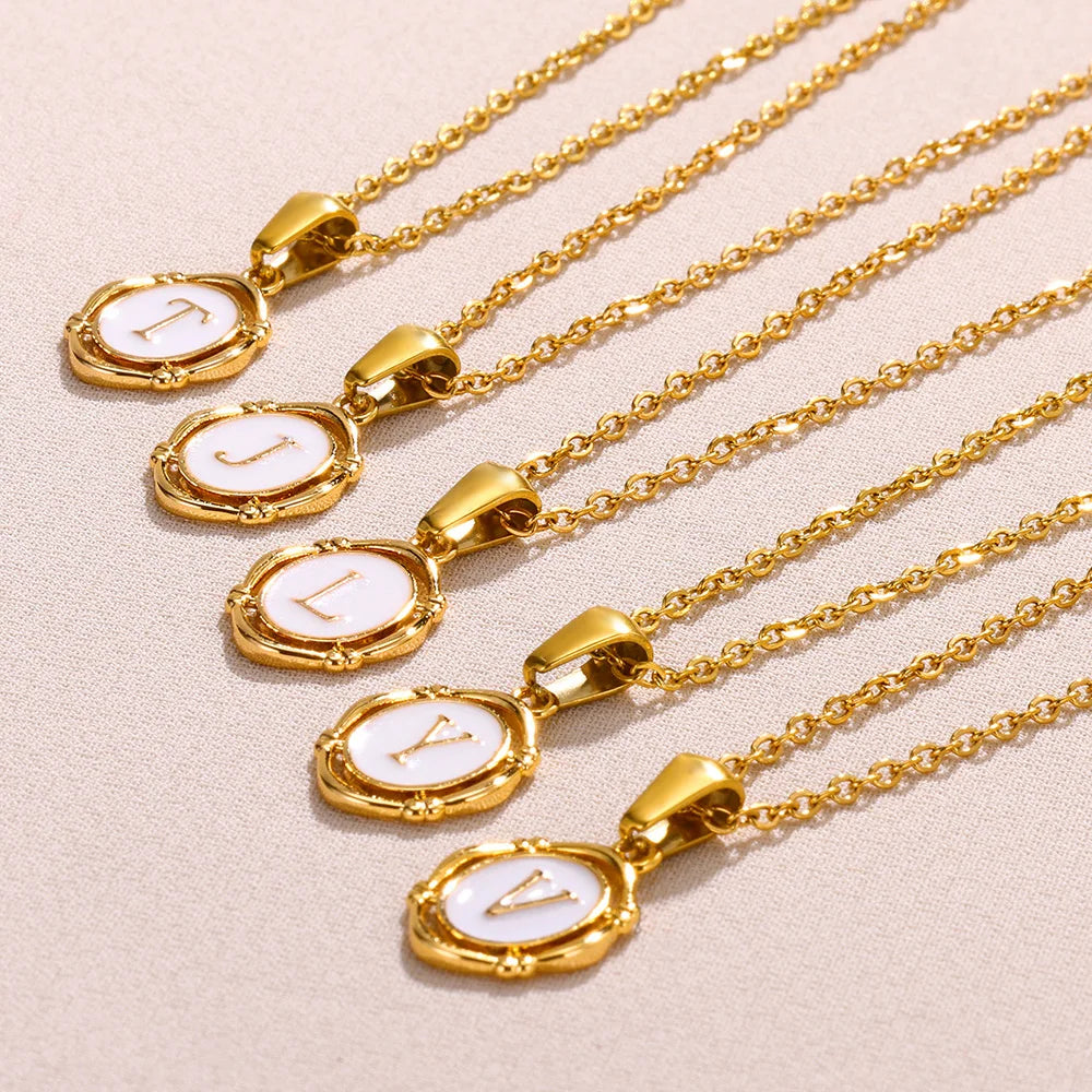 Naszyjnik Locket Złoty z Literą