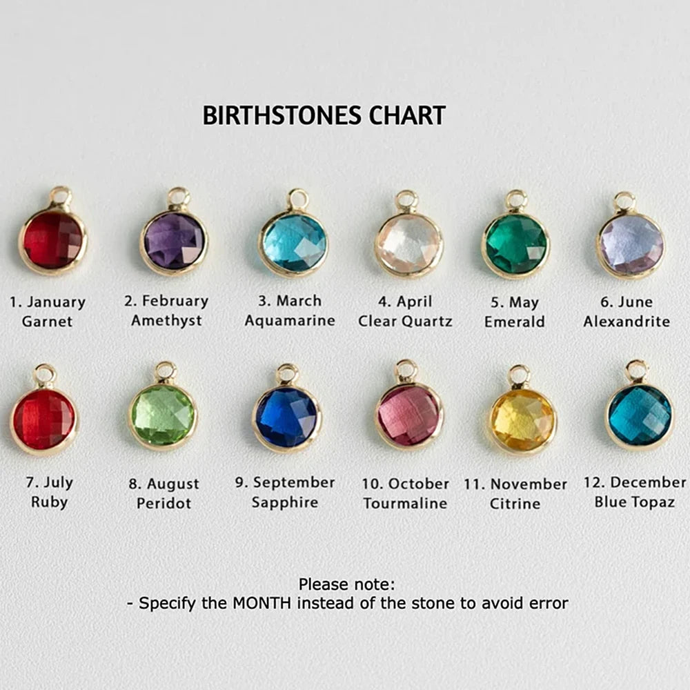 Custom Name Flower Necklace with Birthstone Pendant Necklace for Women Personalized Stainless Steel Jewelry Choker Birthday Gift