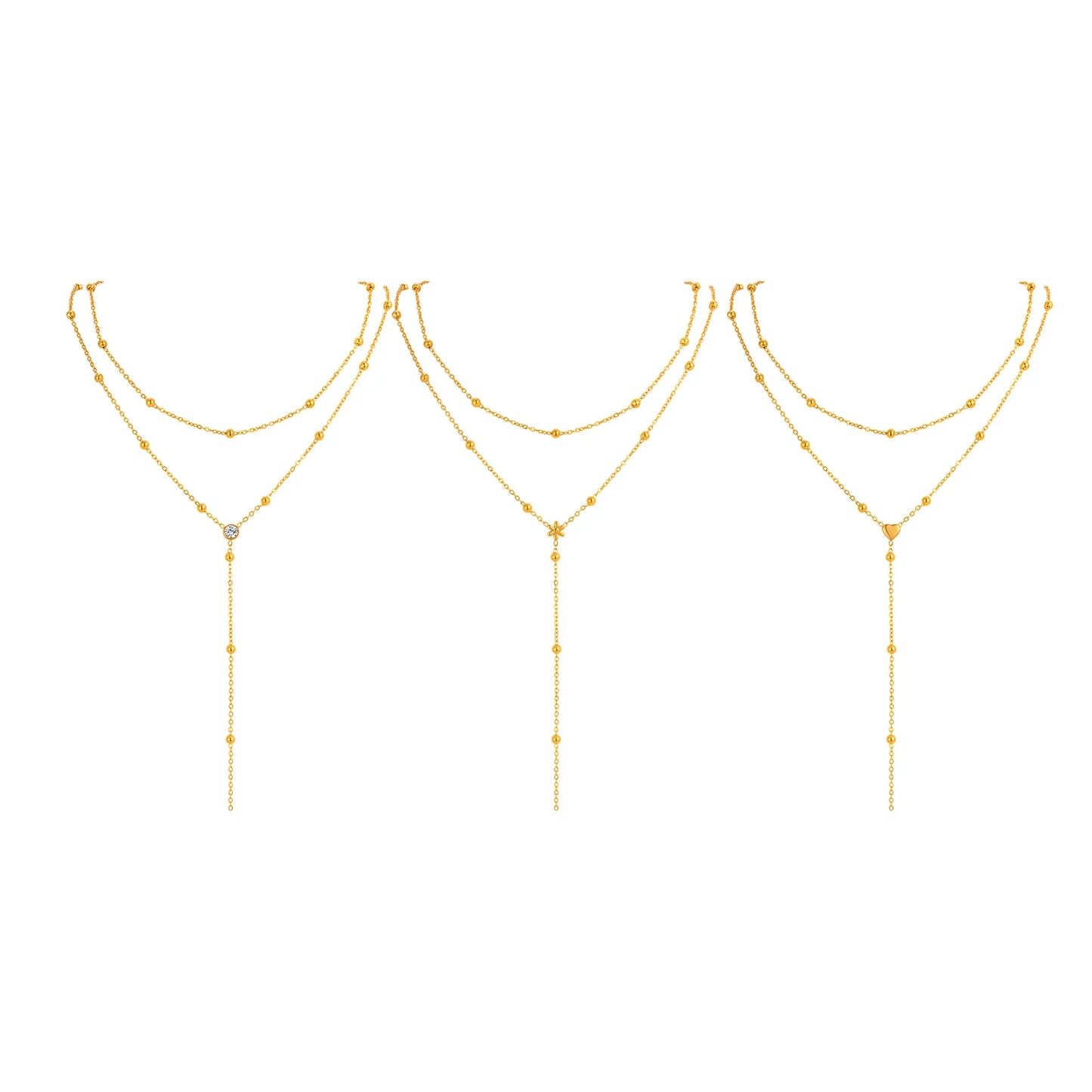 Naszyjnik Podwójny Lariat Choker