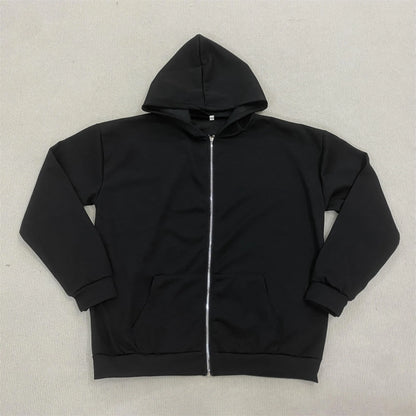 Unisex hoodie hooded sweatshirt with leopard print lining pocket, loose cardigan, zipper sweatshirt, streetwear style