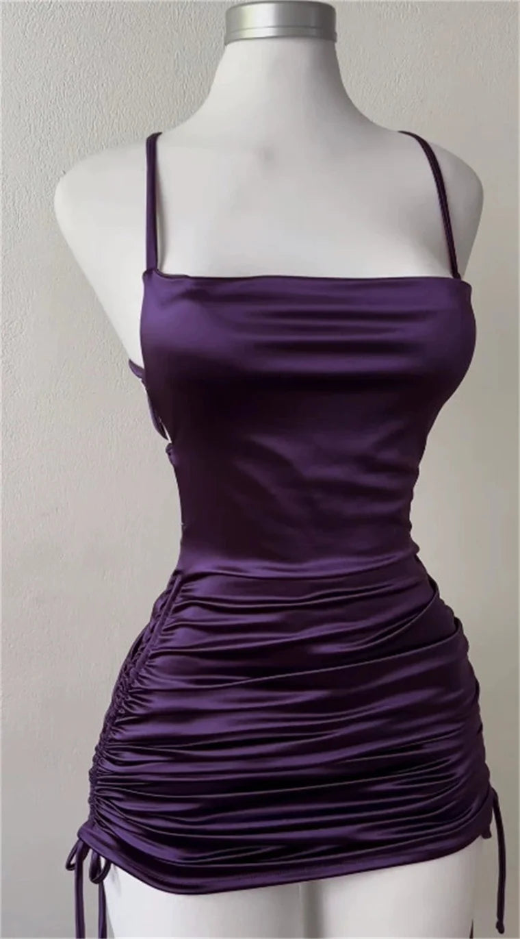 Sukienka Mini z Efektem Drapowania