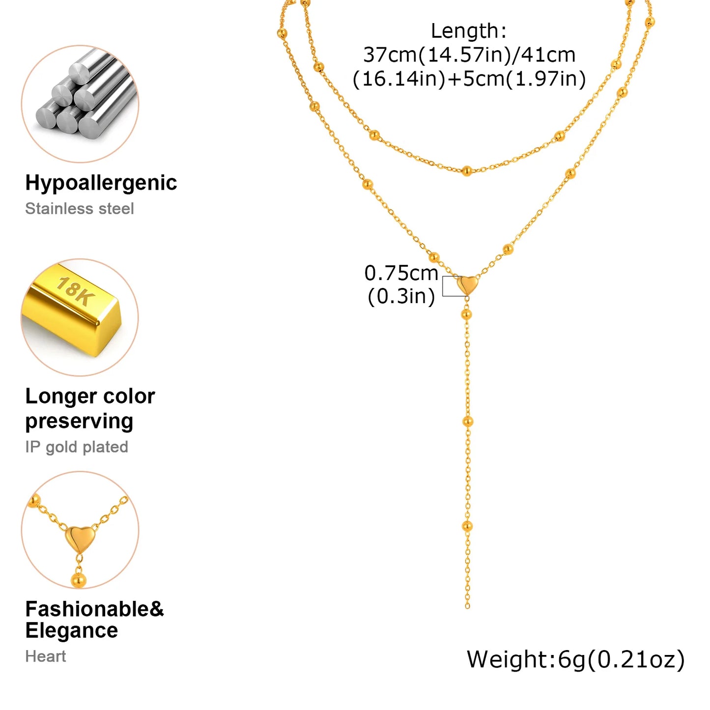 Naszyjnik Podwójny Lariat Choker