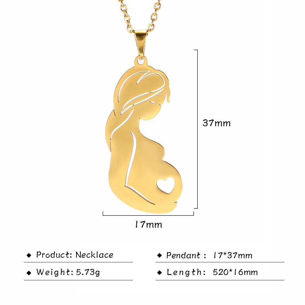 Father Necklace Mother Day Baby Child Family Love Chain Mom Dad Kid New Born Gift For Women Men Stainless Steel Pendant Jewelry