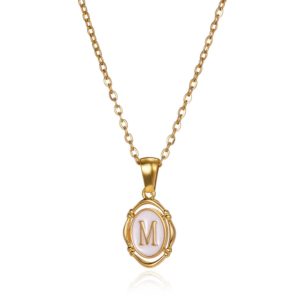 Naszyjnik Locket Złoty z Literą