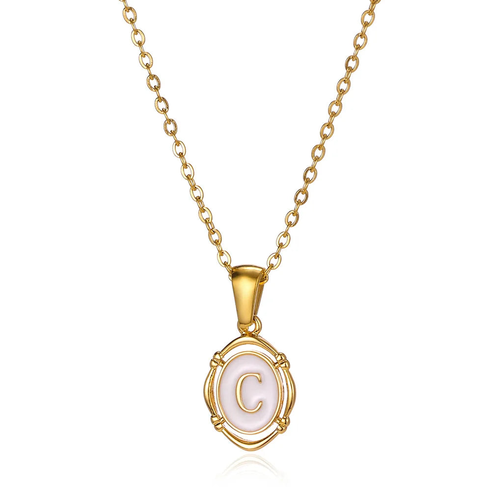 Naszyjnik Locket Złoty z Literą