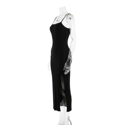 Sukienka Syrena z Asymetrycznym Rozcięciem