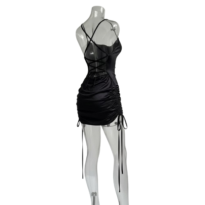 Sukienka Mini z Efektem Drapowania