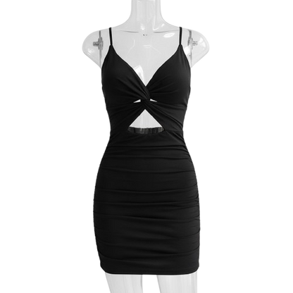 Sukienka Mini Bodycon z Wycięciami