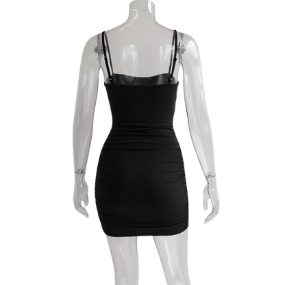 Sukienka Mini Bodycon z Wycięciami