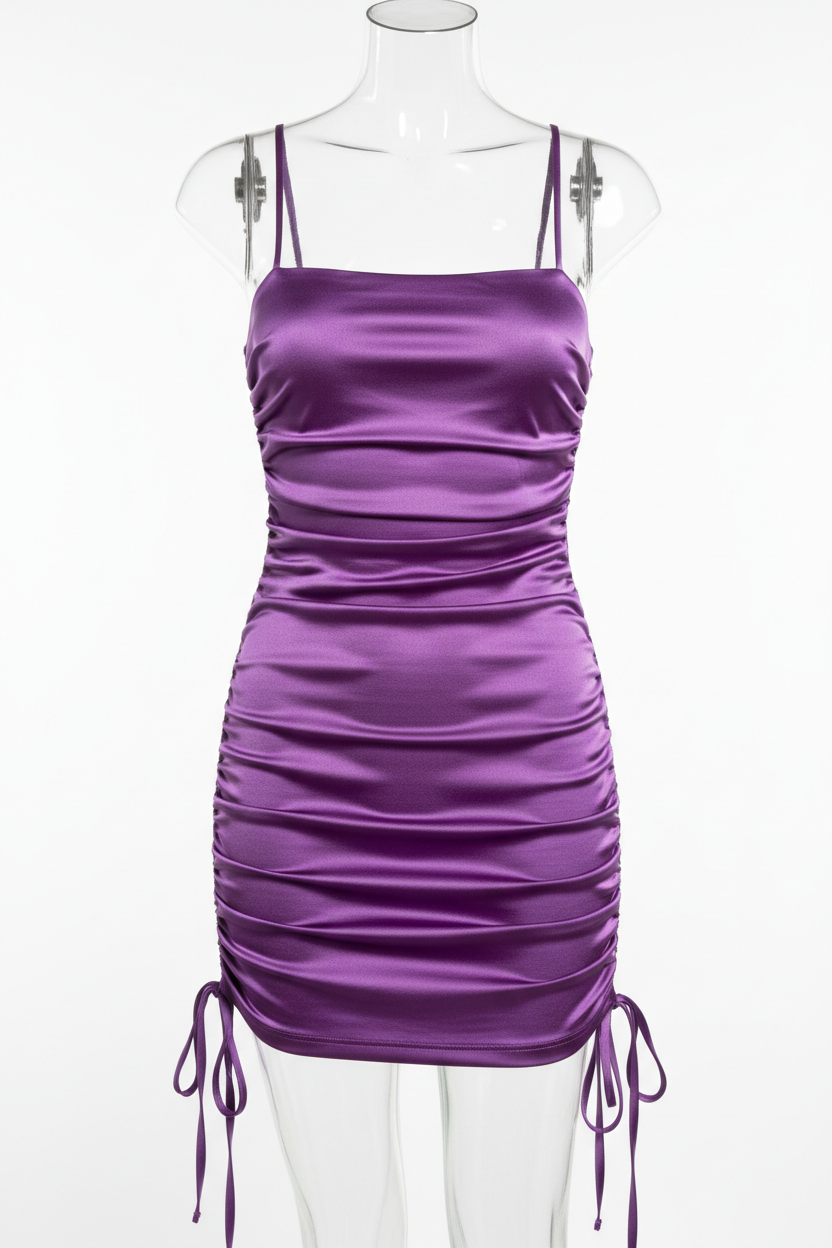 Fioletowa sukienka - przód